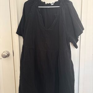 Old Navy Black A Line Babydoll Dress